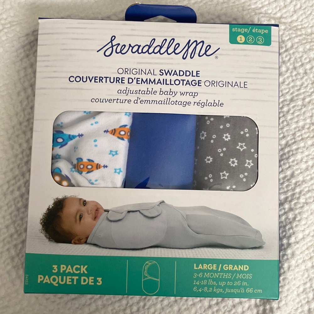 NWT swaddle me 3-6M